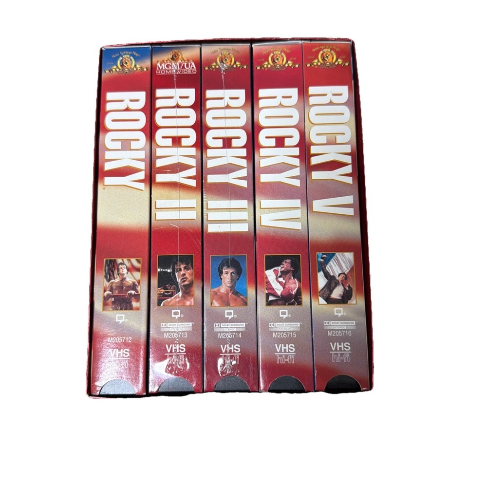 The Rocky Anthology VHS 2001 5-Tape Set VTG Sylvester Stallone